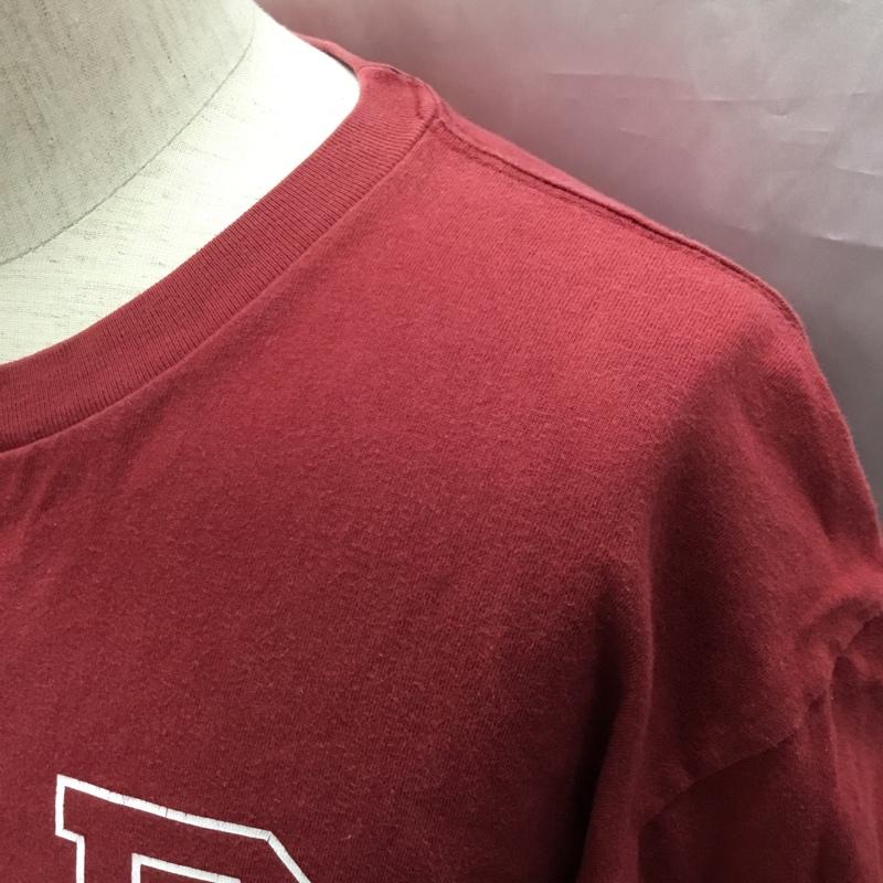 古着 USED Tシャツ 半袖 半袖カットソー プリントTシャツ クルーネックカットソー 古着 XXL プリント えんじ / ワインレッド /  メンズ USED 古着 中古 10116841