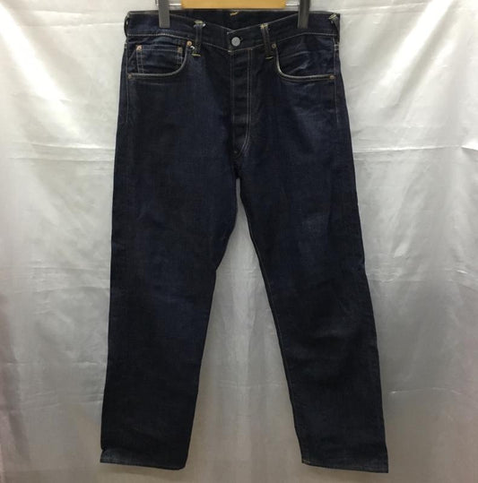 エヴィス EVISU パンツ デニム、ジーンズ デニムパンツ ストレートパンツ ワイドパンツ カジュアルパンツ 32インチ 無地 インディゴ / インディゴ /  メンズ USED 古着 中古 10115222