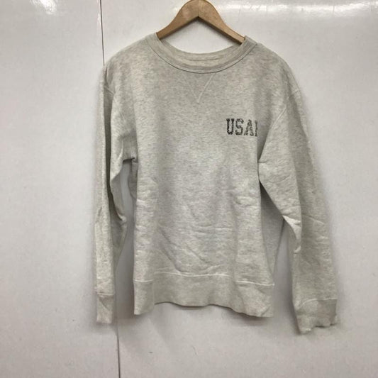 アルファインダストリー Alpha Industries トレーナー 長袖 長袖トレーナー スウェット クルーネック プルオーバー 40 ロゴ、文字 灰 / グレー /  メンズ USED 古着 中古 10130573