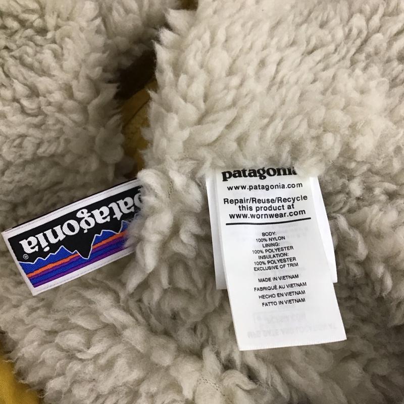 パタゴニア patagonia ジャケット、上着 ジャンパー、ブルゾン ジップアップジャケット ジャンパー ジャケット カジュアルジャケット アウター フード付き L ロゴ、文字 黄 / イエロー /  ボーイズ USED 古着 中古 10120392