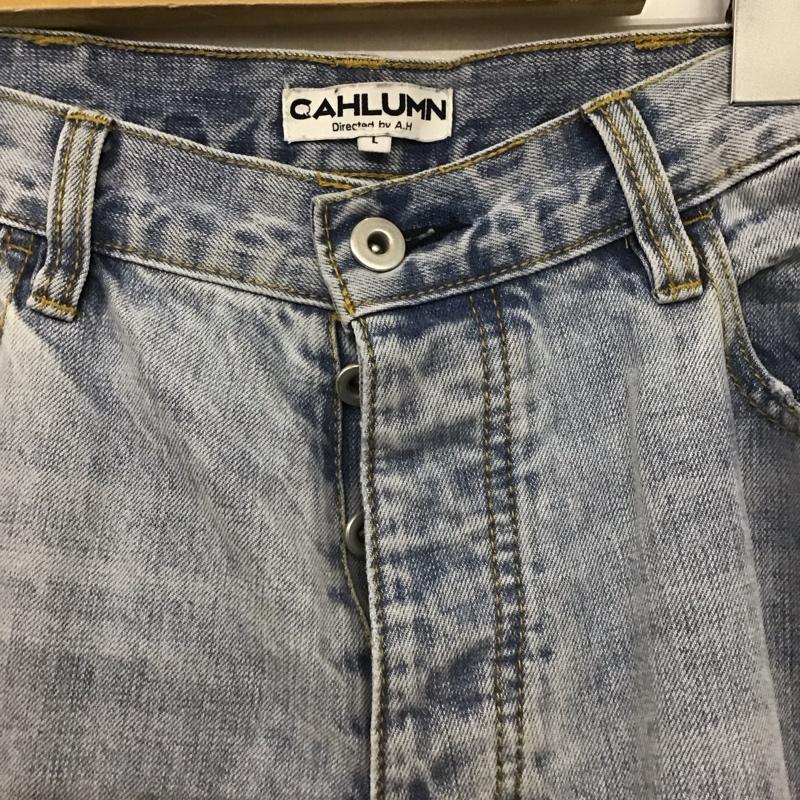 カウラム CAHLUMN パンツ デニム、ジーンズ デニムパンツ ワイドパンツ カジュアルパンツ 43インチ 無地 水色 / ライトブルー /  メンズ USED 古着 中古 10148940