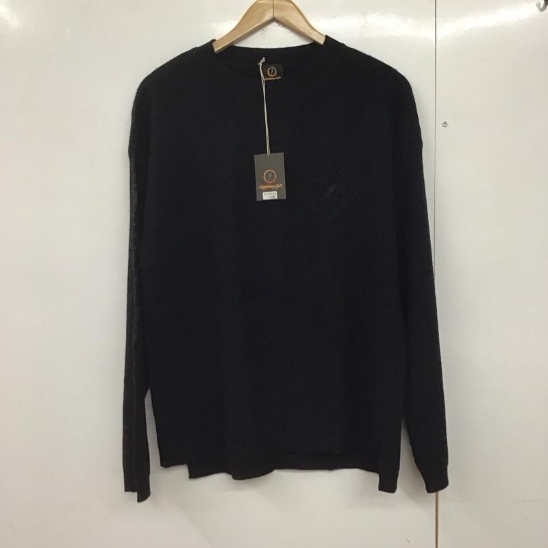 古着 USED ニット、セーター 長袖 長袖 M ロゴ、文字 黒 / ブラック /  メンズ USED 古着 中古 10140916