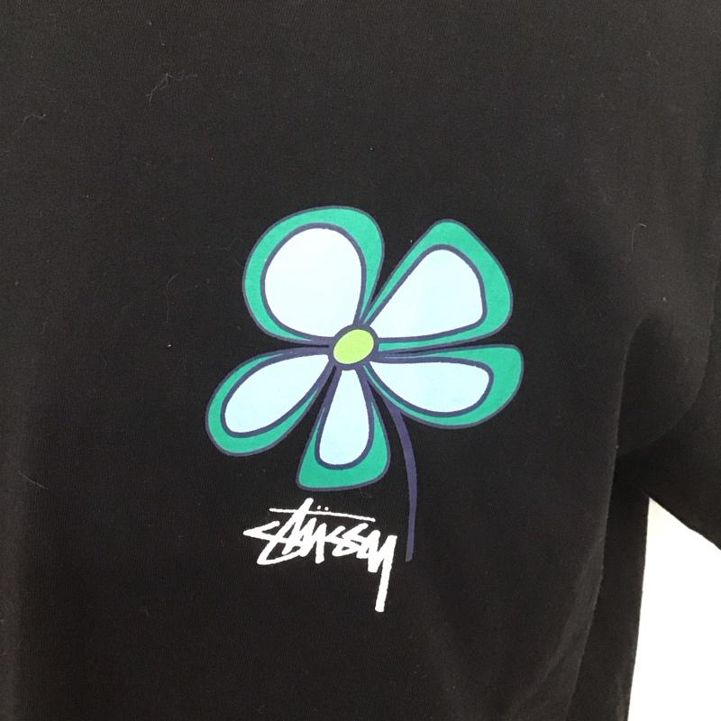 ステューシー STUSSY Tシャツ 半袖 半袖カットソー プリントTシャツ クルーネックカットソー L プリント 黒 / ブラック /  メンズ USED 古着 中古 10126634