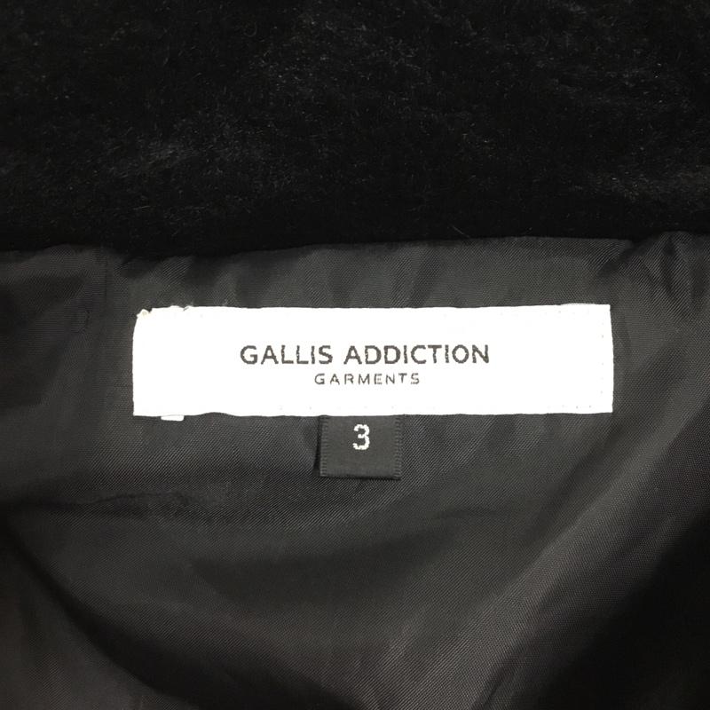 ガリスアディクション GALLIS ADDICTION ジャケット、上着 ジャンパー、ブルゾン 170204je ジャケット フリースジャケット ジップアップジャケット 3 ロゴ、文字 黒 / ブラック /  メンズ USED 古着 中古 10116585