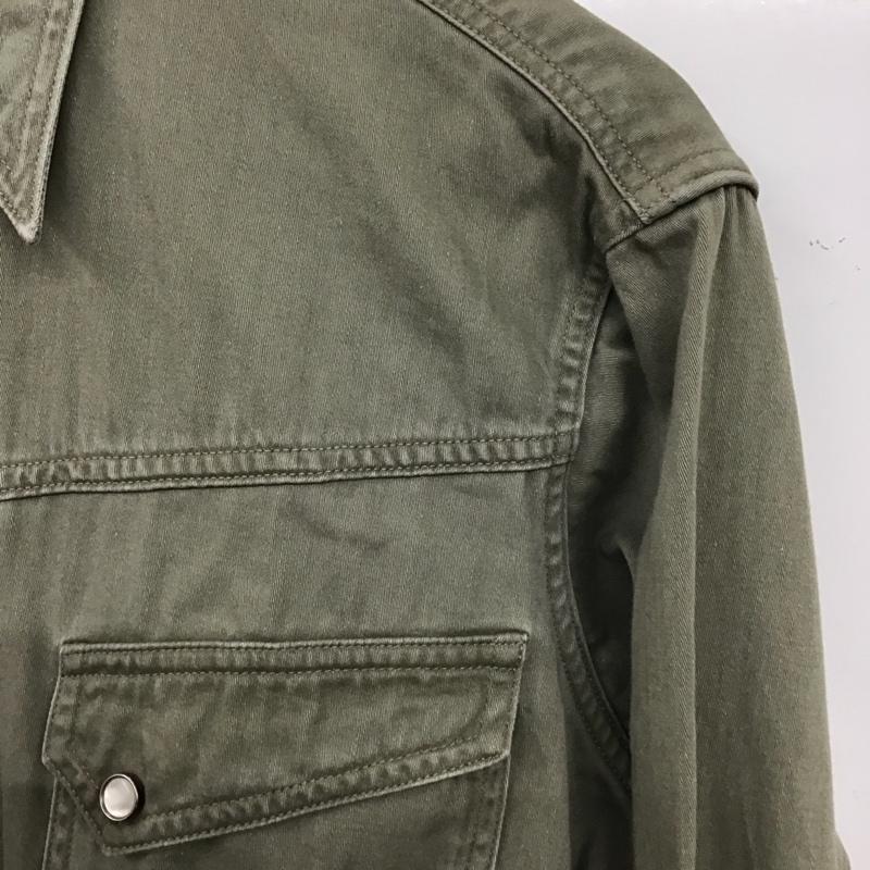 ウエアハウス WAREHOUSE シャツ、ブラウス 長袖 長袖シャツ 無地シャツ カラーシャツ ミリタリーシャツ 無地 カーキ / カーキ /  メンズ USED 古着 中古 10136559