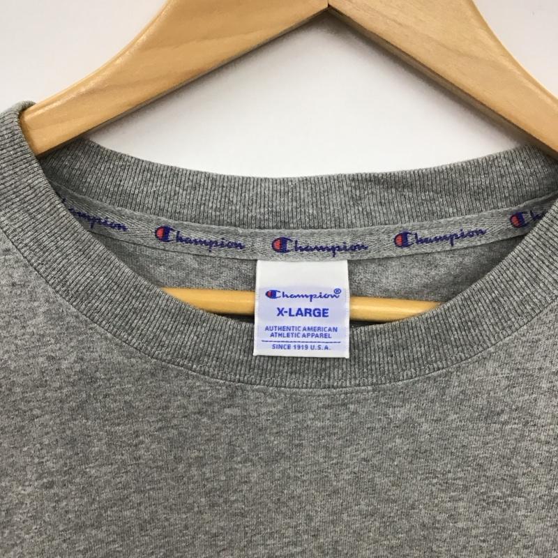 チャンピオン Campion Tシャツ 半袖 C3-F3621 ビッグロゴ Tシャツ XL ロゴ、文字 灰 / グレー /  メンズ USED 古着 中古 10131358