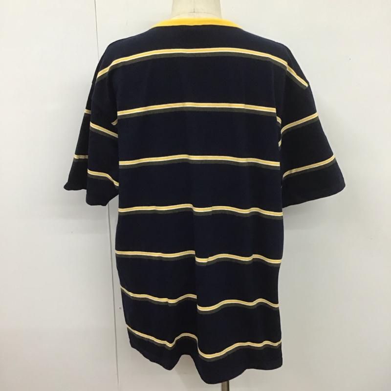 ラファイエット Lafayette Tシャツ 半袖 ls220117 MULTI STRIPED TEE LS220117 半袖 XXL ボーダー柄 X ロゴ、文字 紺 / ネイビー /  メンズ USED 古着 中古 10107852