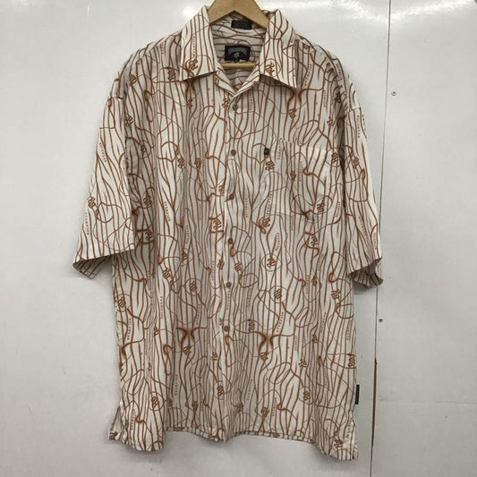 ロカウェア ROCAWEAR シャツ、ブラウス 半袖 半袖シャツ プリントシャツ ポケットシャツ XL プリント 白 / ホワイト /  メンズ USED 古着 中古 10148287