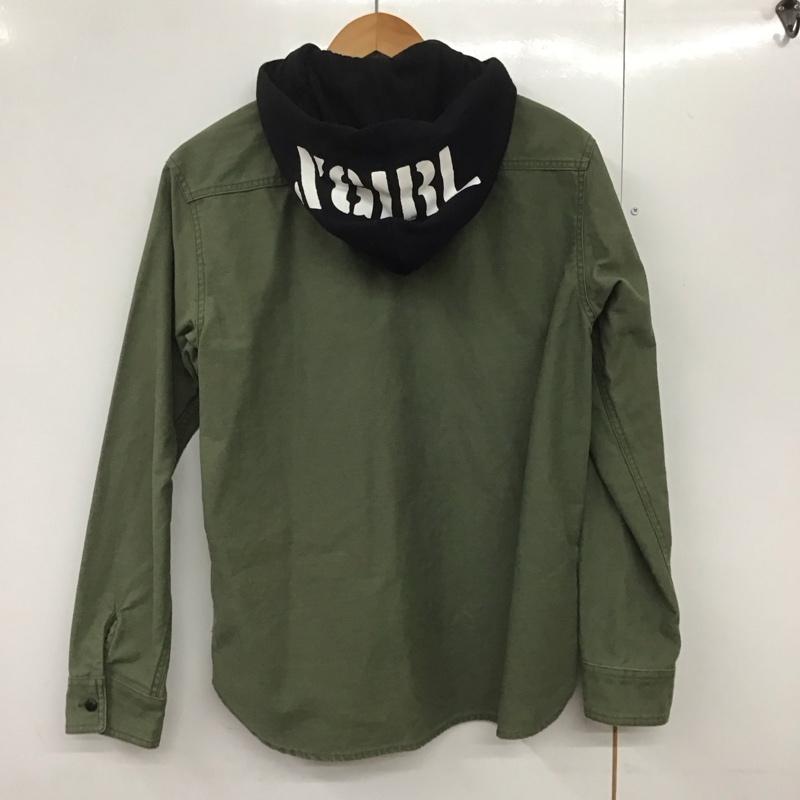 エックスガール X-girl シャツ、ブラウス 長袖 2 プリント カーキ / カーキ /  レディース USED 古着 中古 10140678
