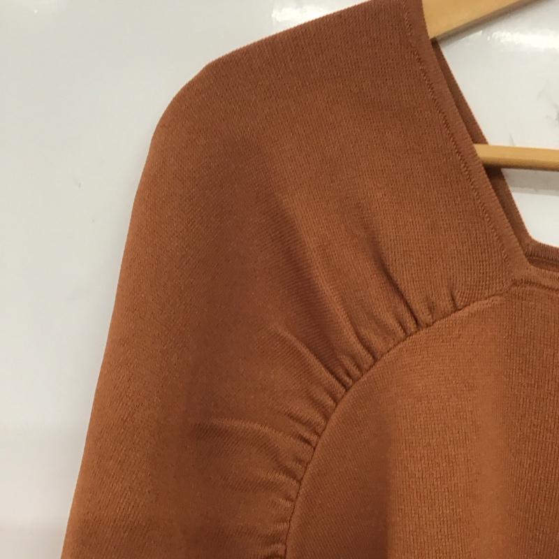 スライ SLY ニット、セーター 長袖 030ESZ70-3710 FRONT BUTTON トップス 2 無地 茶 / ブラウン /  レディース USED 古着 中古 10140226