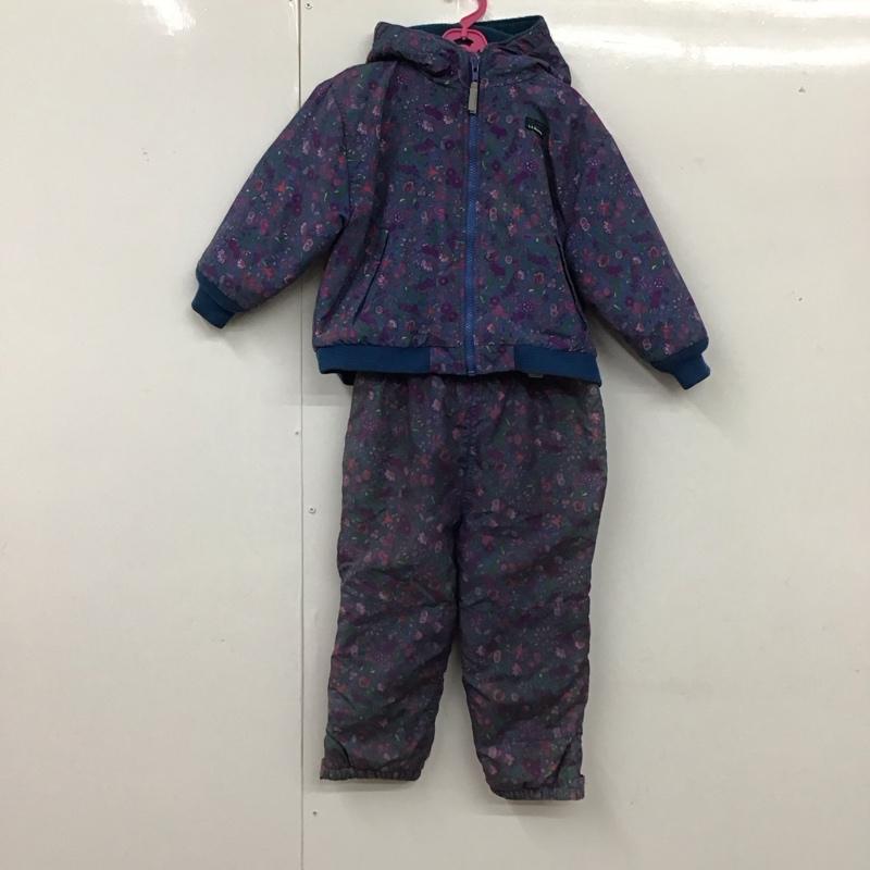 エルエルビーン L.L.Bean セットアップ セットアップ WARM UP ジャケット パンツ セット 裏フリース スノーウェア キッズ XXS 花柄 マルチカラー / マルチカラー /  ガールズ USED 古着 中古 10117758