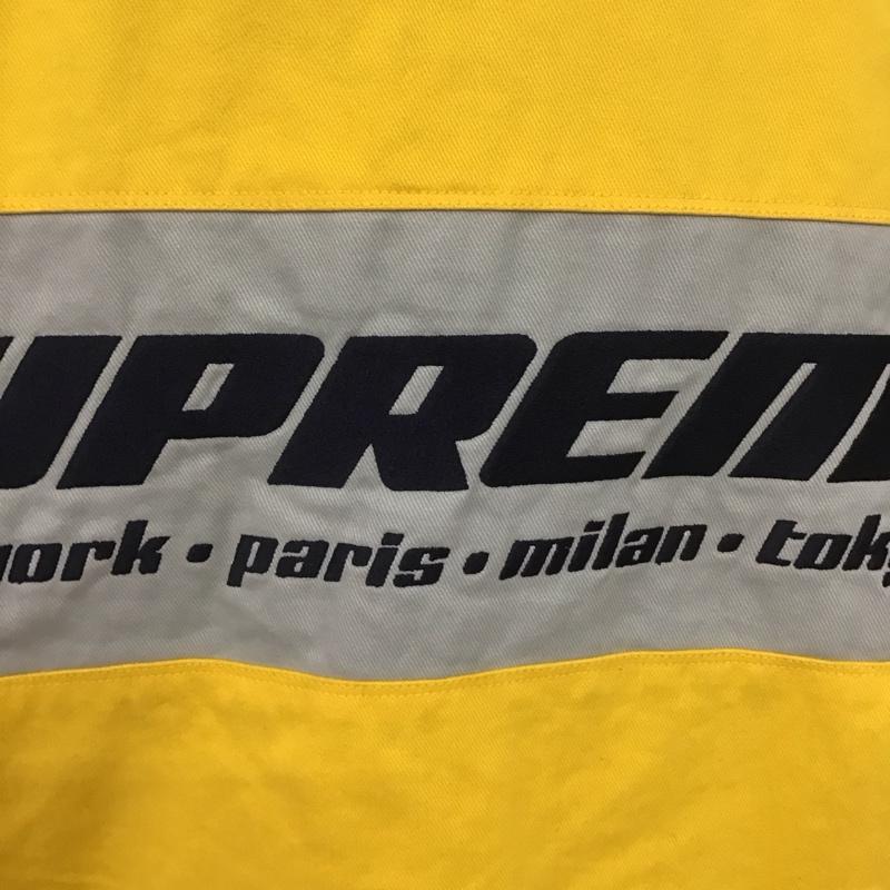 シュプリーム Supreme ジャケット、上着 ジャンパー、ブルゾン Brushed Twill Zip Jacket L ロゴ、文字 黄 / イエロー /  メンズ USED 古着 中古 10106384