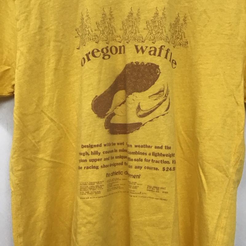 ナイキ NIKE Tシャツ 半袖 半袖カットソー プリントTシャツ クルーネックカットソー 古着 S プリント 黄 / イエロー /  メンズ USED 古着 中古 10144185