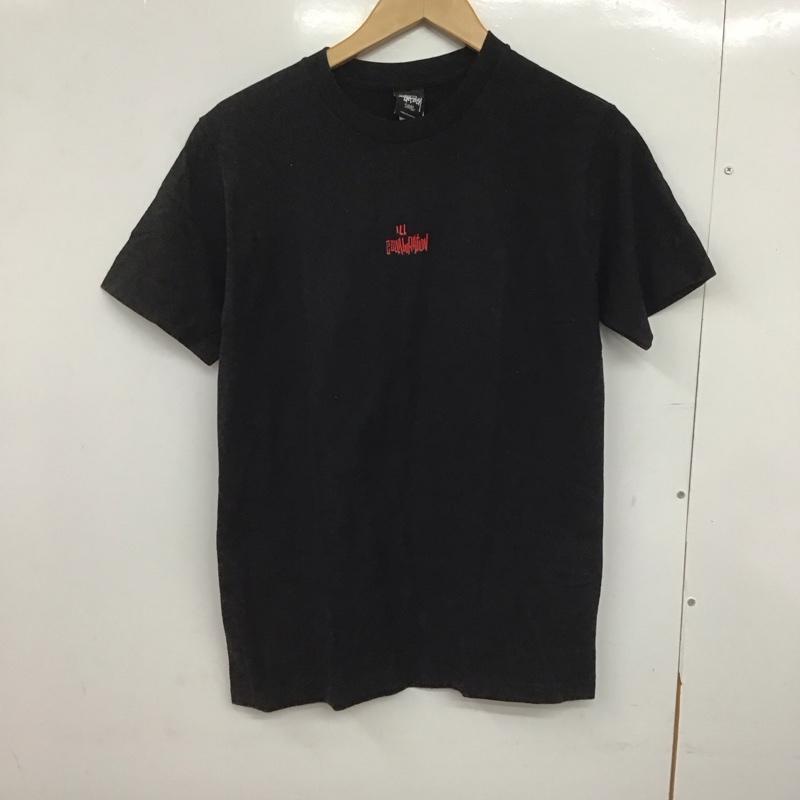 ステューシー STUSSY Tシャツ 半袖 半袖カットソー プリントTシャツ クルーネックカットソー ape コラボ S ロゴ、文字 黒 / ブラック /  メンズ USED 古着 中古 10146719