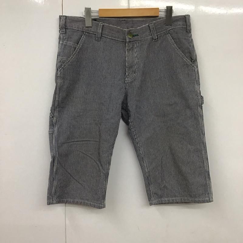 オシュコシュ OSHKOSH パンツ ショートパンツ ヒッコリーショートパンツ ハーフパンツ カジュアルパンツ L ストライプ 白 / ホワイト / X インディゴ / インディゴ /  メンズ USED 古着 中古 10113027