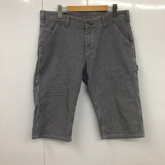 オシュコシュ OSHKOSH パンツ ショートパンツ ヒッコリーショートパンツ ハーフパンツ カジュアルパンツ L ストライプ 白 / ホワイト / X インディゴ / インディゴ /  メンズ USED 古着 中古 10113027