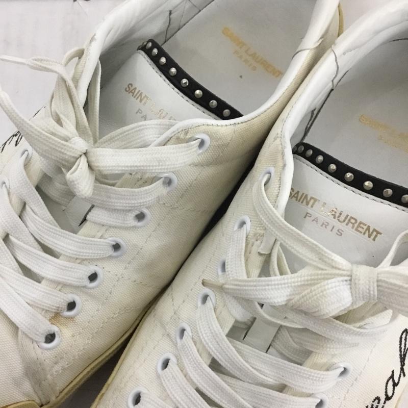 サンローラン SAINTLAURENT スニーカー スニーカー Yeah Baby 刺繍 箱有 ロゴ、文字 白 / ホワイト /  メンズ USED 古着 中古 10123815
