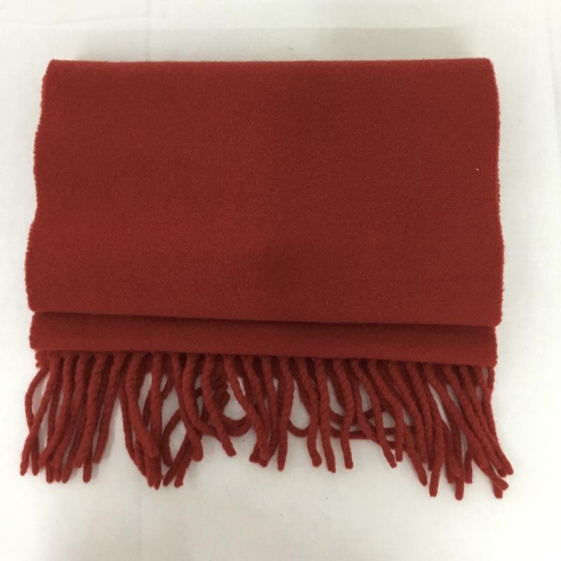 ポロラルフローレン POLO RALPH LAUREN マフラー マフラー ウール フリンジ 刺繍 ワンポイント 赤 / レッド /  メンズ USED 古着 中古 10129916