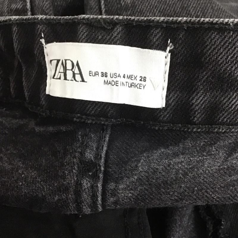ザラ ZARA パンツ デニム、ジーンズ 36 無地 黒 / ブラック /  レディース USED 古着 中古 10139421