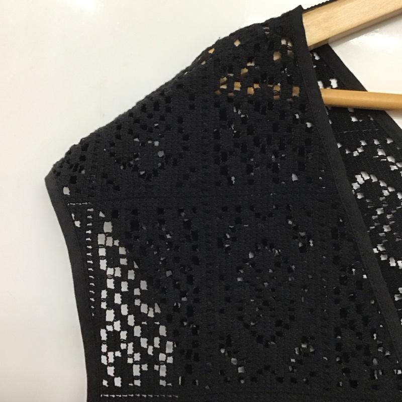 ニコアンド niko and... ベスト ベスト 無地 黒 / ブラック /  レディース USED 古着 中古 10139943