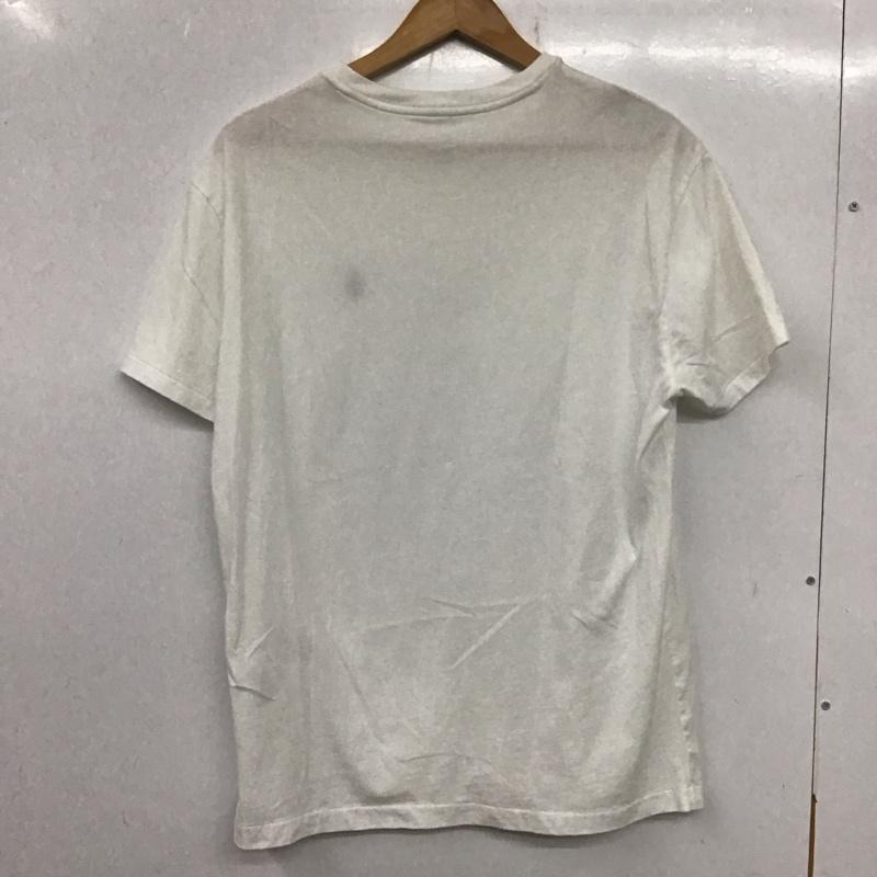 ポロラルフローレン POLO RALPH LAUREN Tシャツ 半袖 半袖カットソー 無地Tシャツ Vネックカットソー S ロゴ、文字 白 / ホワイト /  メンズ USED 古着 中古 10138919