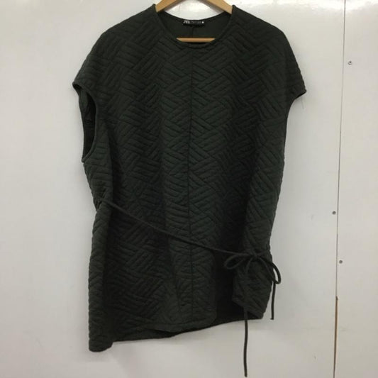 ザラ ZARA ベスト ベスト 4770 632 505 キルティング プルオーバー S 無地 カーキ / カーキ /  レディース USED 古着 中古 10139572