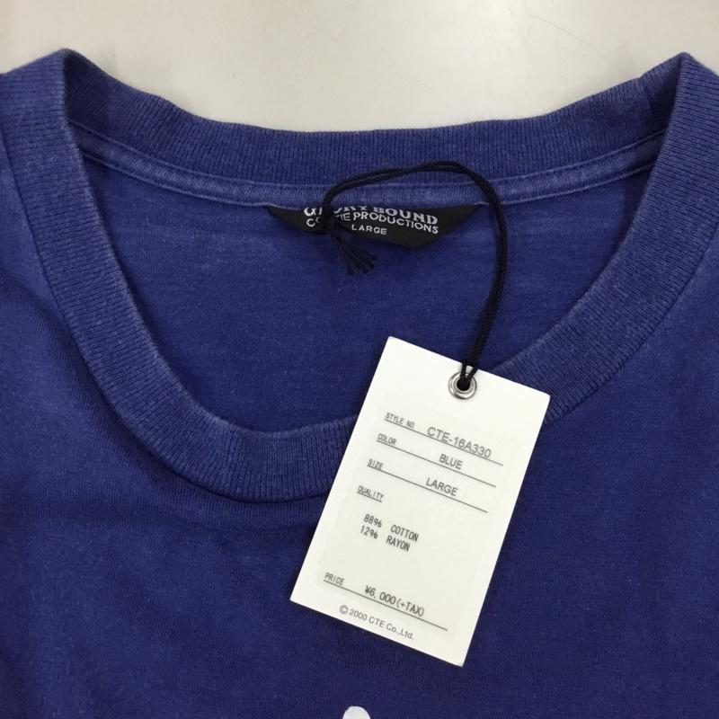 クーティー COOTIE Tシャツ 半袖 cte-16a330 COOTIEPrintS/STee 半袖カットソー プリントTシャツ L ロゴ、文字 青 / ブルー /  メンズ USED 古着 中古 10114594