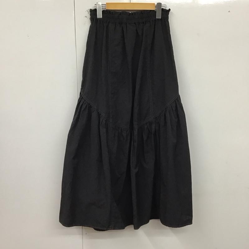ニコアンド niko and... スカート ロングスカート FREE 無地 黒 / ブラック /  レディース USED 古着 中古 10129530