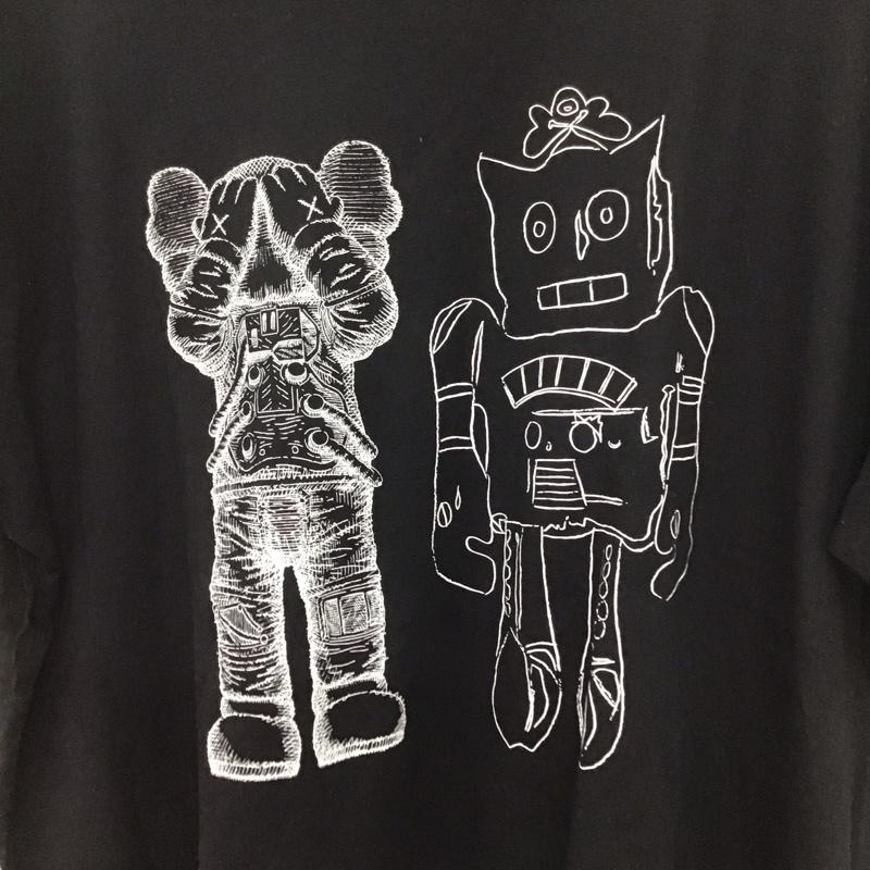 ユニクロ UNIQLO Tシャツ 半袖 341-476351 カウズ WARHOLUTTEE プリントTシャツ プリント 黒 / ブラック /  メンズ USED 古着 中古 10132338