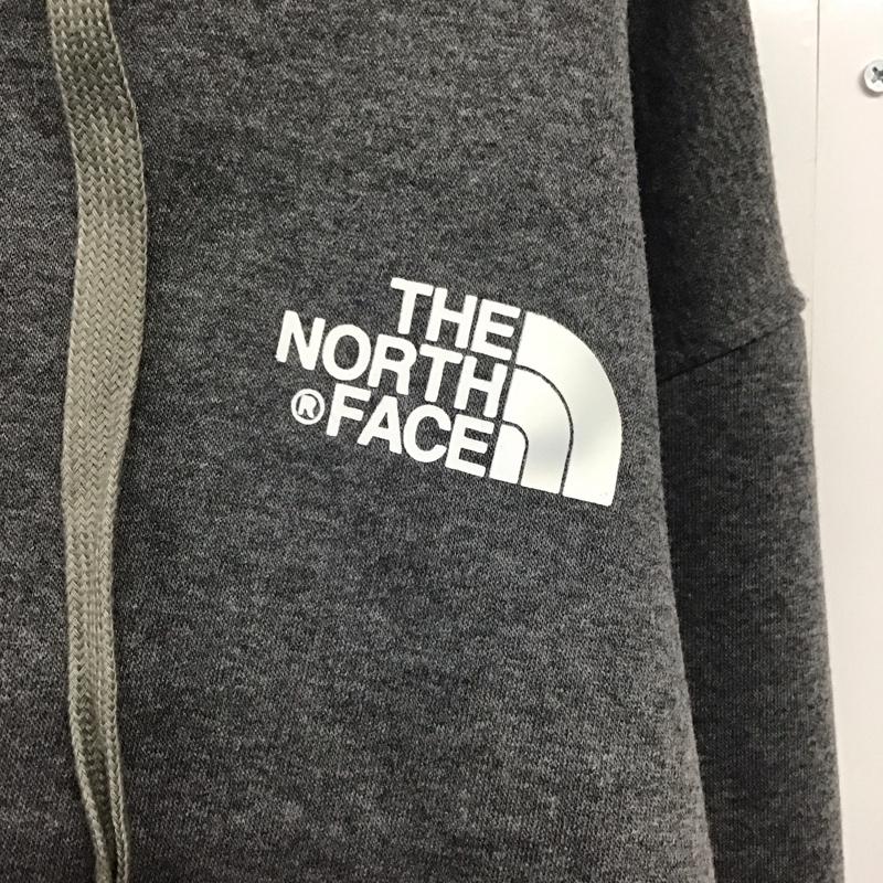 ザノースフェイス THE NORTH FACE パーカー 長袖 裏起毛 フルジップ XL ロゴ、文字 灰 / グレー /  レディース USED 古着 中古 10142307