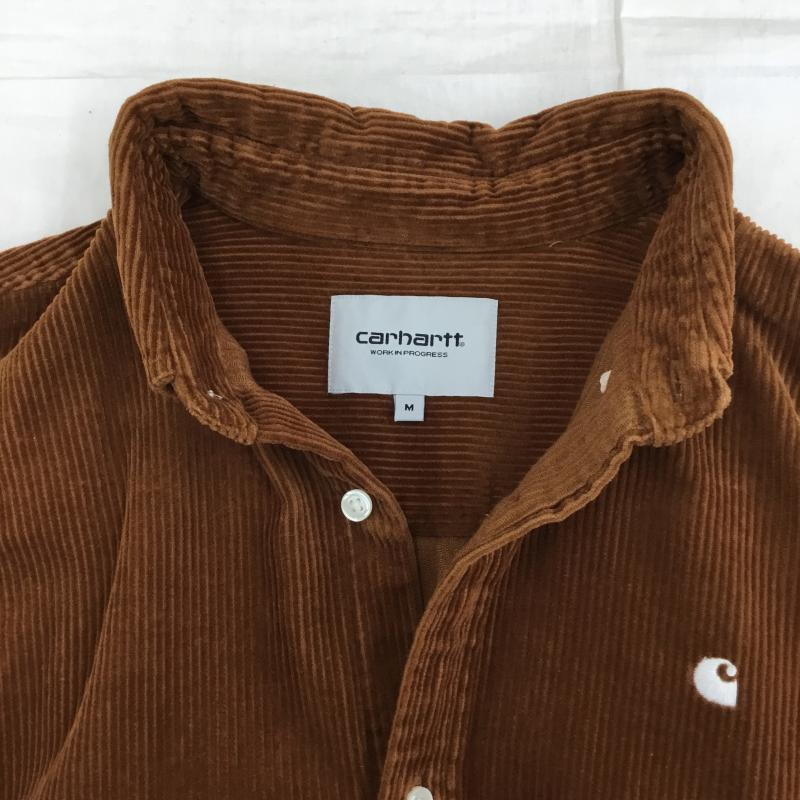カーハートダブリューアイピー Carhartt WIP シャツ、ブラウス 長袖 Madison Cord Shirt コーデュロイシャツ M ロゴ、文字 茶 / ブラウン /  メンズ USED 古着 中古 10137791