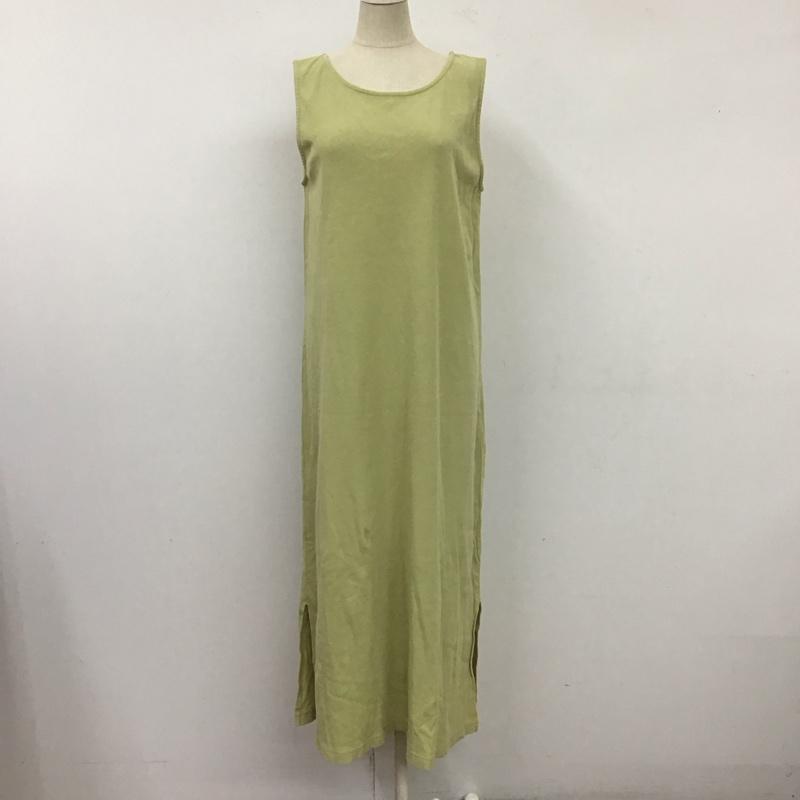 アイテムズ アーバンリサーチ ITEMS URBAN RESEARCH ワンピース ロングスカート IT15-26B003 ノースリーブ カットワンピース FREE 無地 黄緑 / イエローグリーン /  レディース USED 古着 中古 10114027