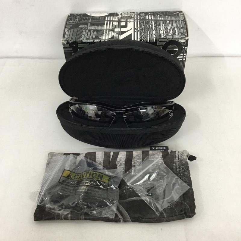 オークリー OAKLEY めがね・サングラス サングラス OO9162-01 FAST JACKET スポーツサングラス 箱有 ミラーレンズ ロゴ、文字 黒 / ブラック /  メンズ USED 古着 中古 10129371