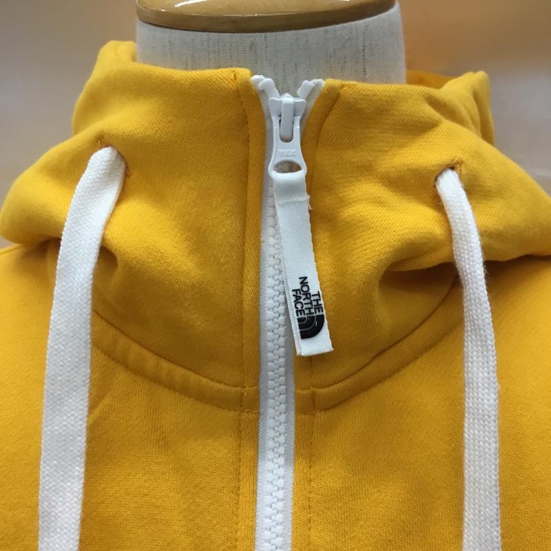 ザノースフェイス THE NORTH FACE パーカー 長袖 ジップアップパーカー 長袖パーカー フード付きパーカー M ロゴ、文字 黄 / イエロー /  メンズ USED 古着 中古 10118668