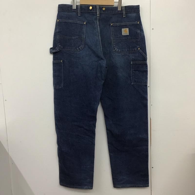 カーハート Carhartt パンツ デニム、ジーンズ デニムパンツ ワイドパンツ カジュアルパンツ 38インチ 無地 インディゴ / インディゴ /  メンズ USED 古着 中古 10146099
