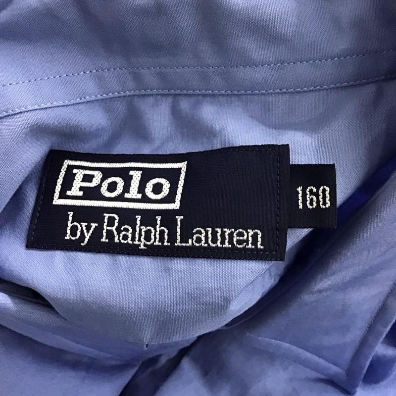 ポロバイラルフローレン Polo by RALPH LAUREN シャツ、ブラウス 長袖 長袖シャツ カラーシャツ 長袖カットソー 160cm ロゴ、文字 青 / ブルー /  メンズ USED 古着 中古 10123997