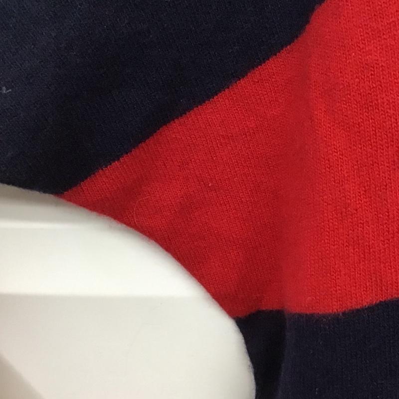 トミーヒルフィガー TOMMY HILFIGER ニット、セーター 半袖 M 無地 赤 / レッド / X 紺 / ネイビー /  レディース USED 古着 中古 10132219