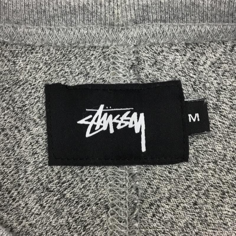 ステューシー STUSSY カットソー 七分袖 長袖カットソー クルーネックカットソー 七分丈 M ロゴ、文字 灰 / グレー /  メンズ USED 古着 中古 10106589