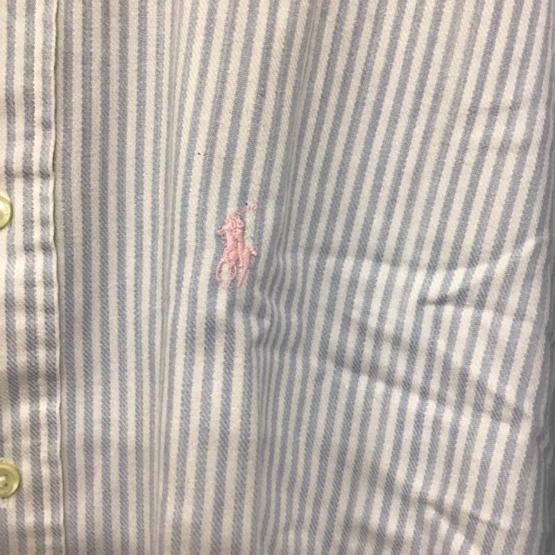 ラルフローレン RALPHLAUREN シャツ、ブラウス 長袖 長袖シャツ ストライプシャツ カラーシャツ M ストライプ 白 / ホワイト / X 水色 / ライトブルー /  メンズ USED 古着 中古 10129479