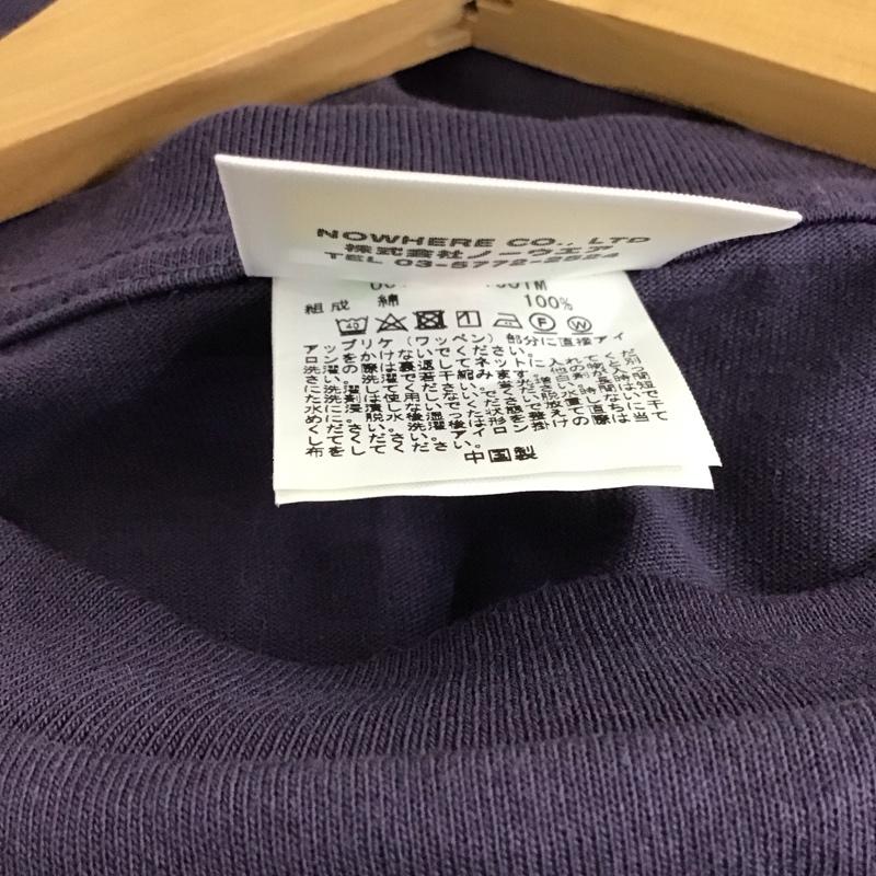 アベイシングエイプ A BATHING APE カットソー 長袖 長袖カットソー 無地カットソー クルーネック M ロゴ、文字 紫 / パープル /  メンズ USED 古着 中古 10132083