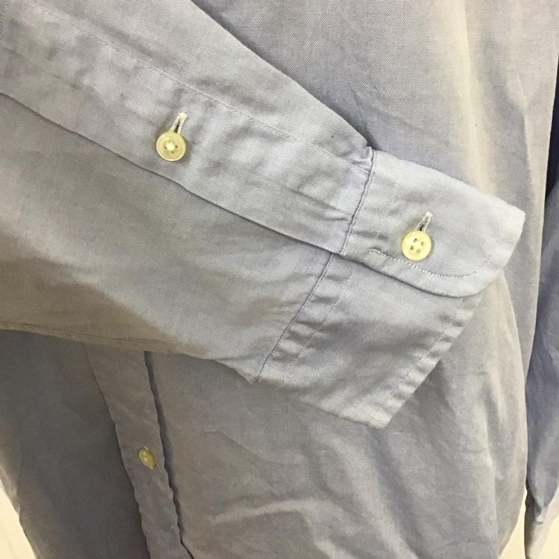 ラルフローレン RALPHLAUREN シャツ、ブラウス 長袖 長袖シャツ ボタンダウンシャツ カラーシャツ カジュアルシャツ L ロゴ、文字 水色 / ライトブルー /  メンズ USED 古着 中古 10106709