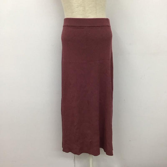 ザラ ZARA スカート ロングスカート ロングスカート ニットスカート フレアスカート S 無地 えんじ / ワインレッド /  レディース USED 古着 中古 10125168