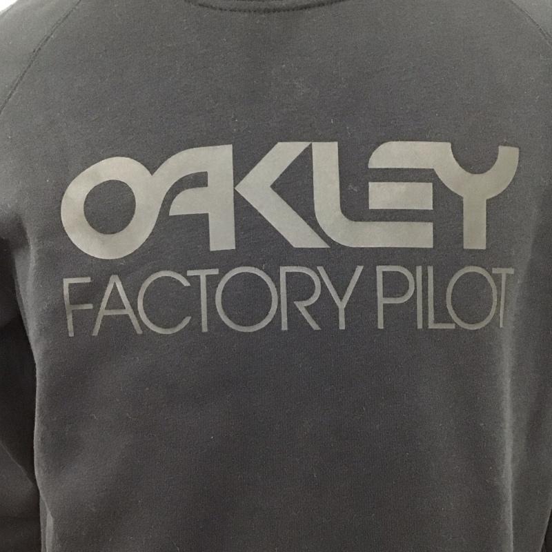 オークリー OAKLEY トレーナー 長袖 461409 スウェット 裏起毛 M ロゴ、文字 黒 / ブラック /  メンズ USED 古着 中古 10123281