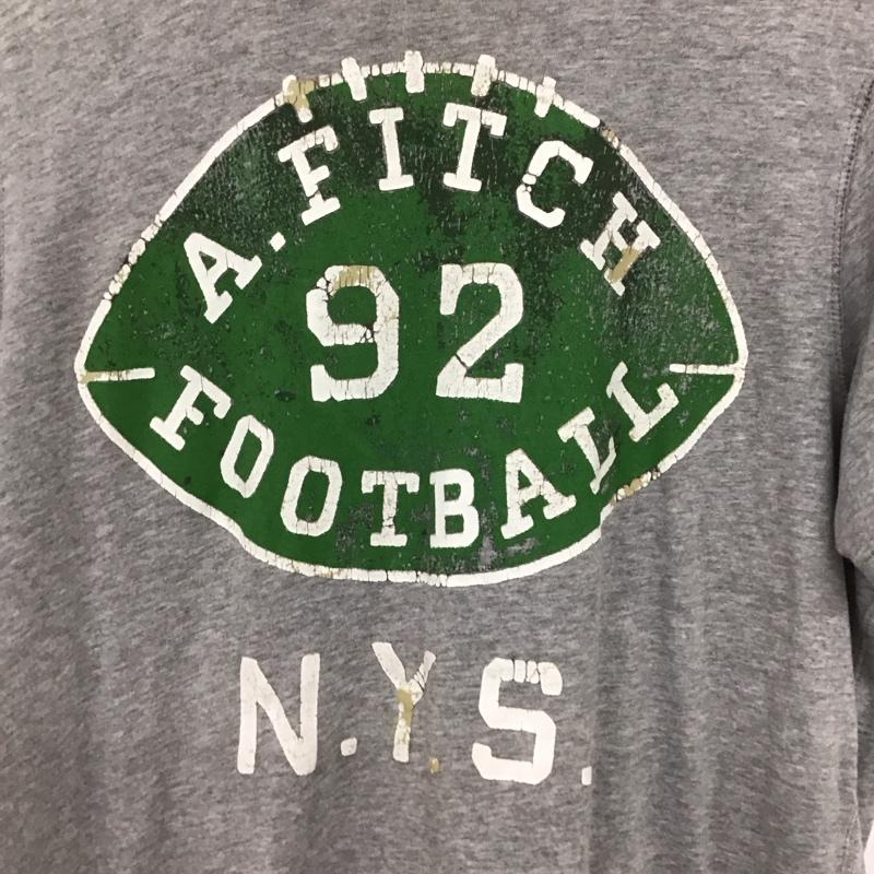 アバクロンビーアンドフィッチ ABERCROMBIE&FITCH Tシャツ 半袖 半袖カットソー プリントTシャツ クルーネックカットソー L ロゴ、文字 灰 / グレー /  メンズ USED 古着 中古 10132079