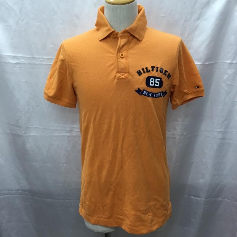 トミーヒルフィガー TOMMY HILFIGER ポロシャツ 半袖 S ロゴ、文字 橙 / オレンジ /  メンズ USED 古着 中古 10112873