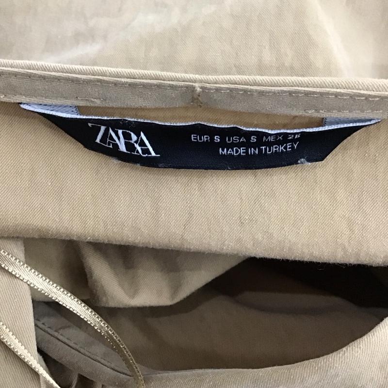 ザラ ZARA ワンピース ロングスカート 7385 111 743 カシュクール ベルト付き スリット 七分袖 S 無地 ベージュ / ベージュ /  レディース USED 古着 中古 10122557