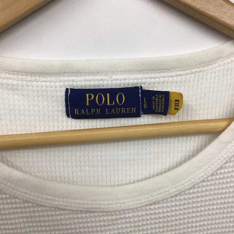 ポロラルフローレン POLO RALPH LAUREN カットソー 半袖 半袖カットソー 無地Tシャツ クルーネックカットソー L ロゴ、文字 白 / ホワイト /  メンズ USED 古着 中古 10130598