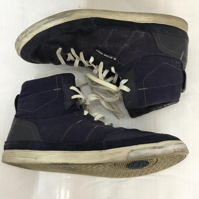 ジースターロゥ G-STAR RAW スニーカー スニーカー US10 箱無 US：10 無地 白 / ホワイト / X 紺 / ネイビー /  メンズ USED 古着 中古 10045072
