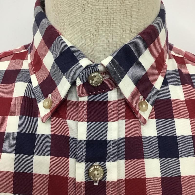 エディーバウアー Eddie Bauer シャツ、ブラウス 半袖 半袖シャツ チェックシャツ ボタンダウンシャツ S チェック マルチカラー / マルチカラー /  メンズ USED 古着 中古 10111119