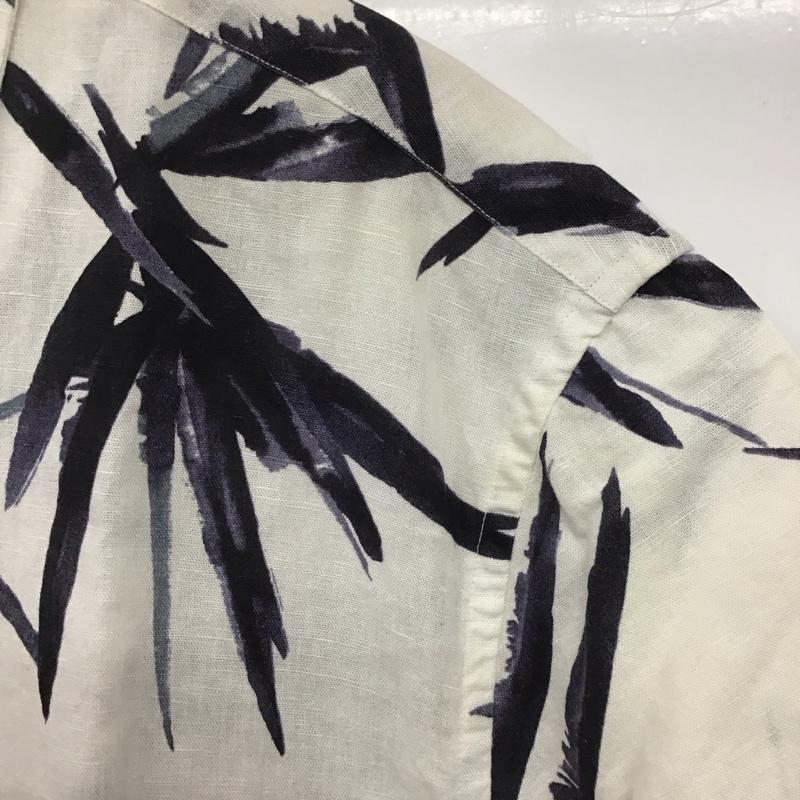 ザラメン ZARA MAN シャツ、ブラウス 半袖 半袖シャツ プリントシャツ アロハシャツ XL プリント 白 / ホワイト /  メンズ USED 古着 中古 10146170